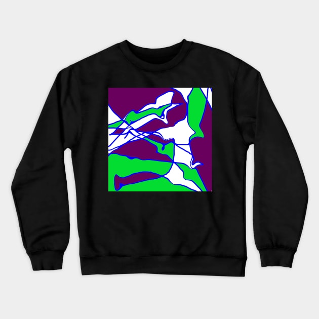 Purple, green and white Crewneck Sweatshirt by TiiaVissak